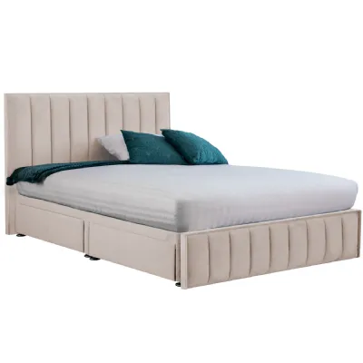 Oyster Harmony Hybrid Super King Size Fabric Bed