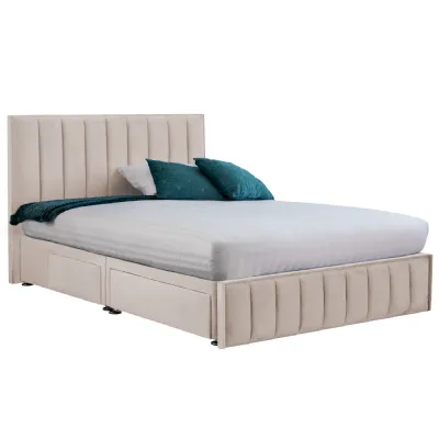 Oyster Harmony Hybrid Super King Size Fabric Bed