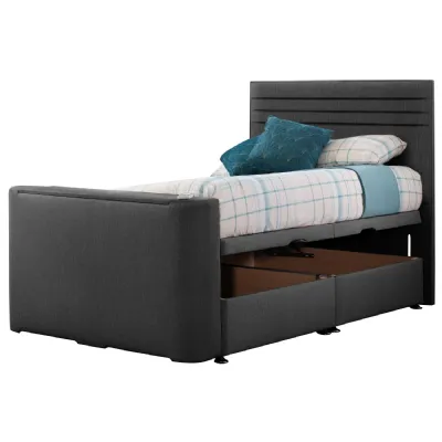 Grey Image Chic Double TV Bed