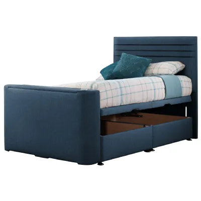 Deep Blue Image Chic Double TV Bed