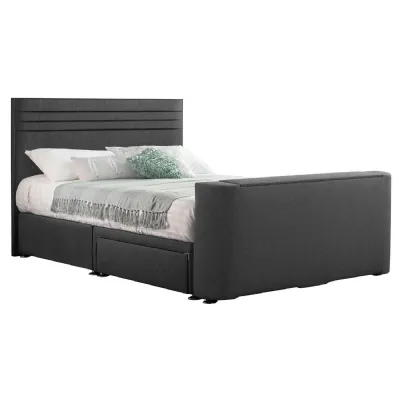 Grey Image Chic Super King Size TV Bed