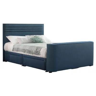 Deep Blue Image Chic Super King Size TV Bed