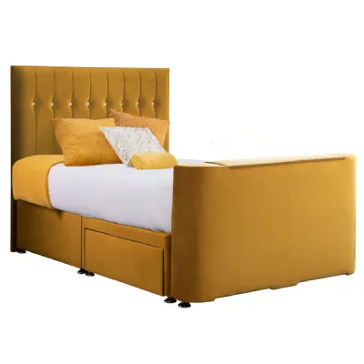 Mustard Image Sparkle Double TV Bed