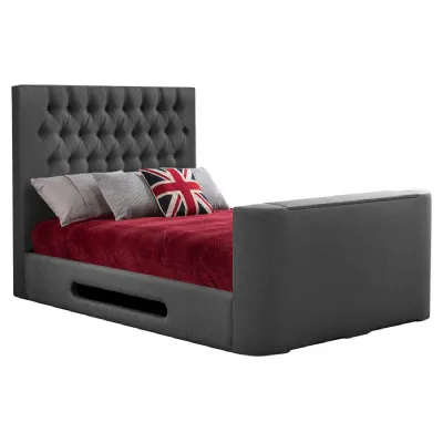 Grey Loren Standard King Size TV Bed