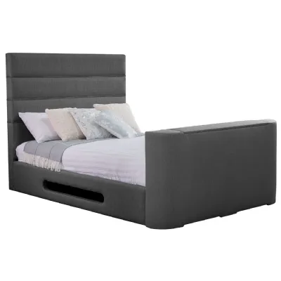 Grey Mazarine Standard Double TV Bed