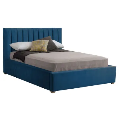 Royal Blue Poppy Double Bed Frame