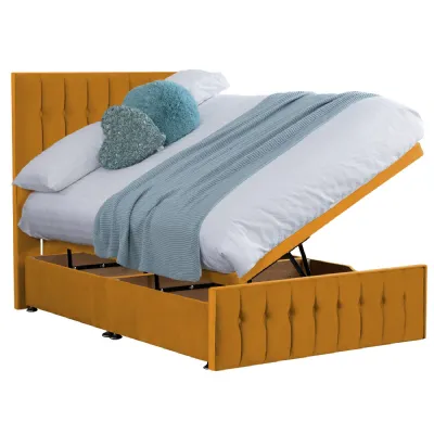 Mustard Rhythm Small Double Bed Frame