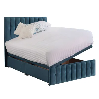 Deep Blue Rhythm Small Double Bed Frame