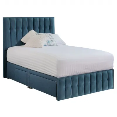 Deep Blue Rhythm Double Bed Frame