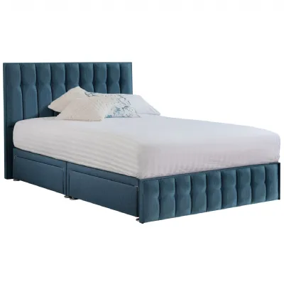 Deep Blue Rhythm Super King Size Bed Frame