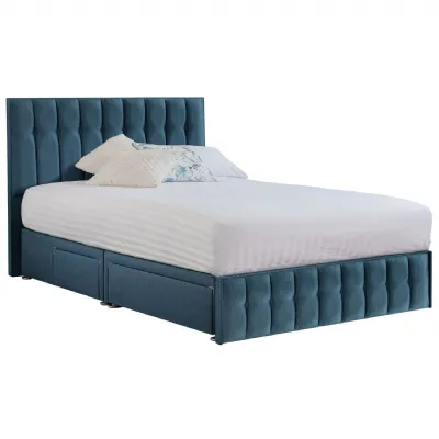 Deep Blue Rhythm Super King Size Bed Frame