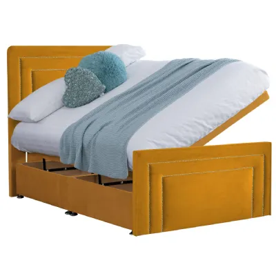 Mustard Style Brogan Small Double Fabric Bed