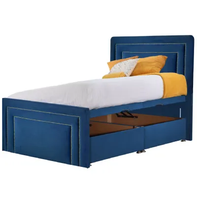 Royal Blue Style Brogan Small Double Fabric Bed