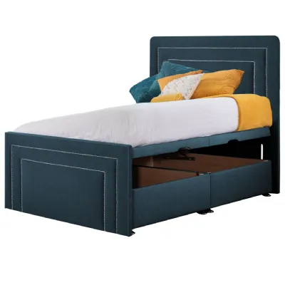 Deep Blue Style Brogan Small Double Fabric Bed