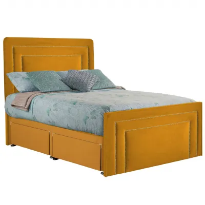 Mustard Style Brogan Small Double Fabric Bed