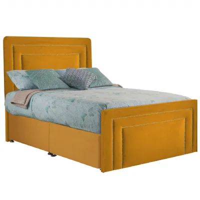 Mustard Style Brogan Double Fabric Bed