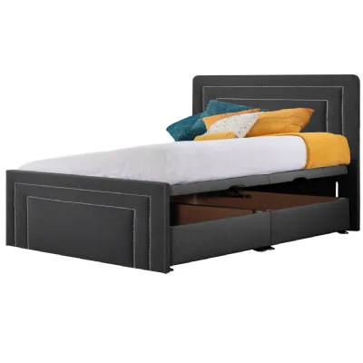 Grey Style Brogan Super King Size Fabric Bed