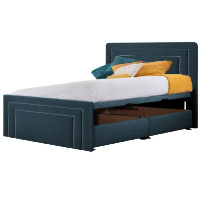 Deep Blue Style Brogan Super King Size Fabric Bed