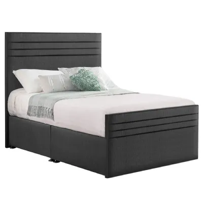 Grey Style Chic Hybrid Small Double Fabric Bed