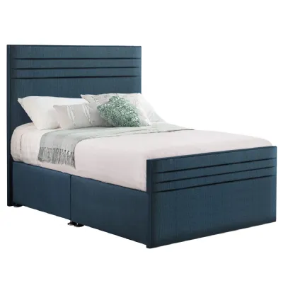 Deep Blue Style Chic Hybrid Small Double Fabric Bed