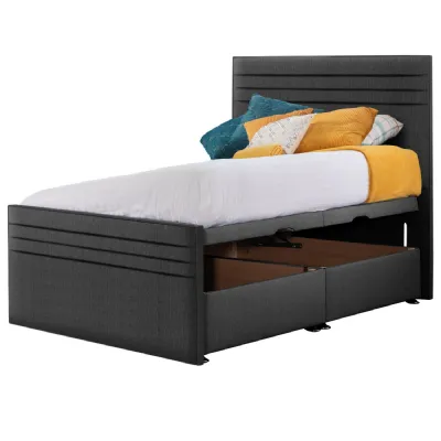 Grey Style Chic Hybrid Double Fabric Bed