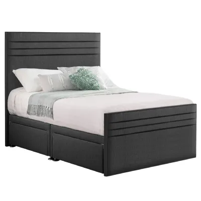 Grey Style Chic Hybrid Double Fabric Bed