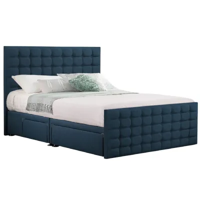 Deep Blue Style Classic Bed Frame