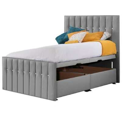 Ash Style Sparkle Hybrid Small Double Fabric Bed