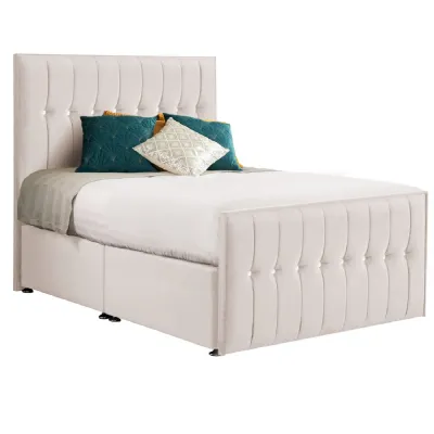 Oyster Style Sparkle Hybrid Small Double Fabric Bed