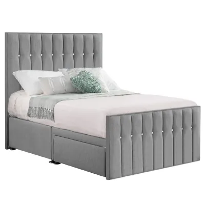 Ash Style Sparkle Hybrid Small Double Fabric Bed