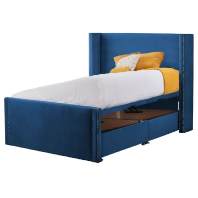 Royal Blue Tallis Double Bed Frame