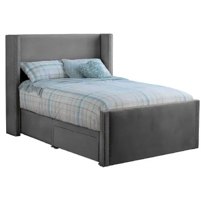 Grey Tallis Double Bed Frame