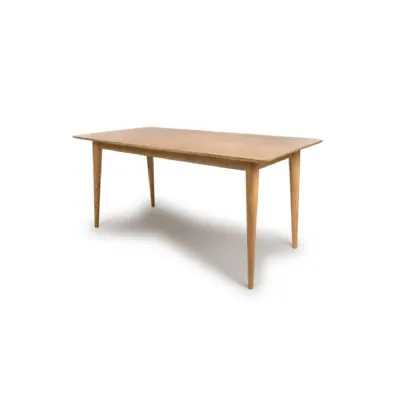 Modern Sleek Light Oak 160cm Rectangular Dining Table