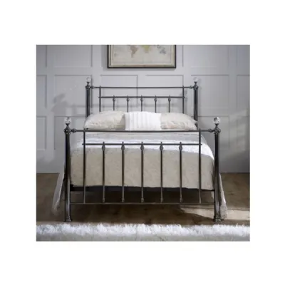 Black Chrome 5ft King Size High End Bed