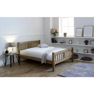 Honeycombe Waxed Pine Wooden 3ft Bed