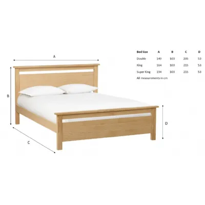 American White Oak 6ft Super King Size Bed