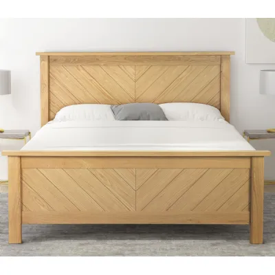 American White Oak 5ft King Size Bed