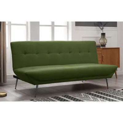 Green Fabric 3 Seater Sofa Bed