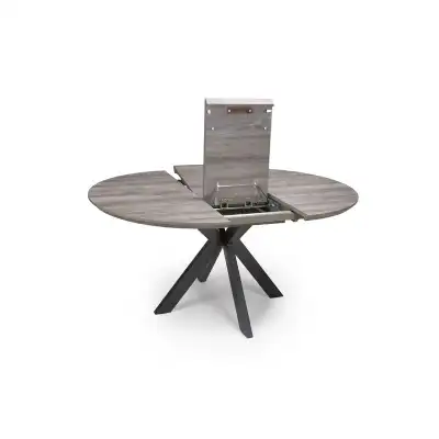 Grey Round Extending Dining Table