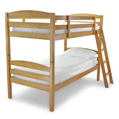 Solid Pine 3ft Bunk Bed with Curved Headboard