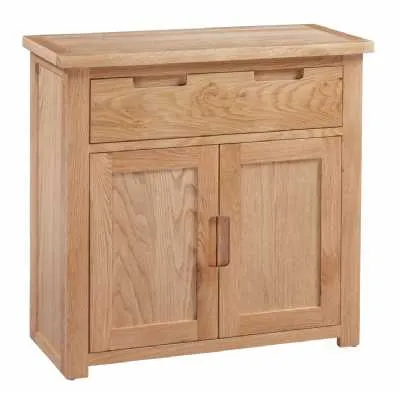 Oak Small Occasional Cupboard Sideboard Buffet 2 Doors 2 Drawers Moderna Collection