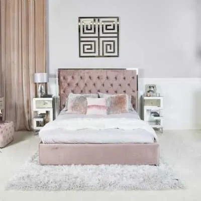 Rose Pink King Size Bed Frame