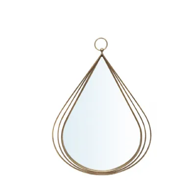 46cm Antique Gold Teardrop Wall Mirror