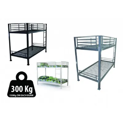 No Bolts 3ft White Metal Bunk Bed