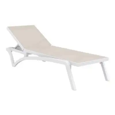 Sun Lounger in Taupe Weather Resistant