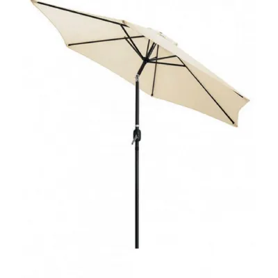 Cream Parasol Umbrella 2.7m with Crank and Tilt