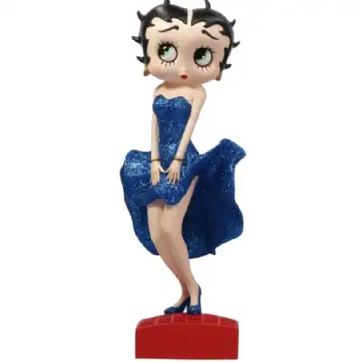 Betty Boop Posing Blue Glitter Dress