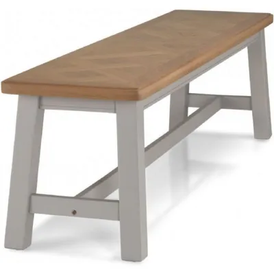 Oak Aand Grey Painted 1.6 Dining Bench