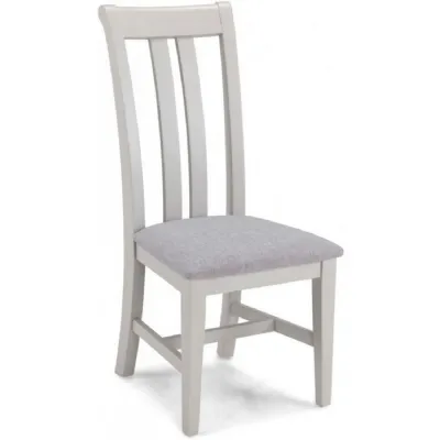 Oak and Grey Painted Upholstered Dining Chair