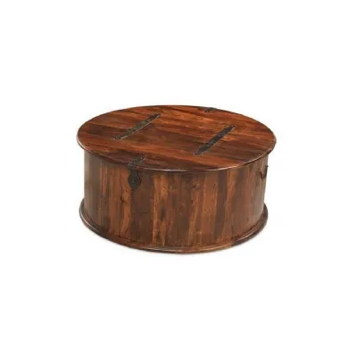 Indian Sheesham Round Coffee Trunk